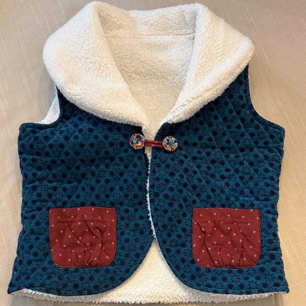 Matilda Jane Amanda Girls Vest  - Sherpa & Corduroy